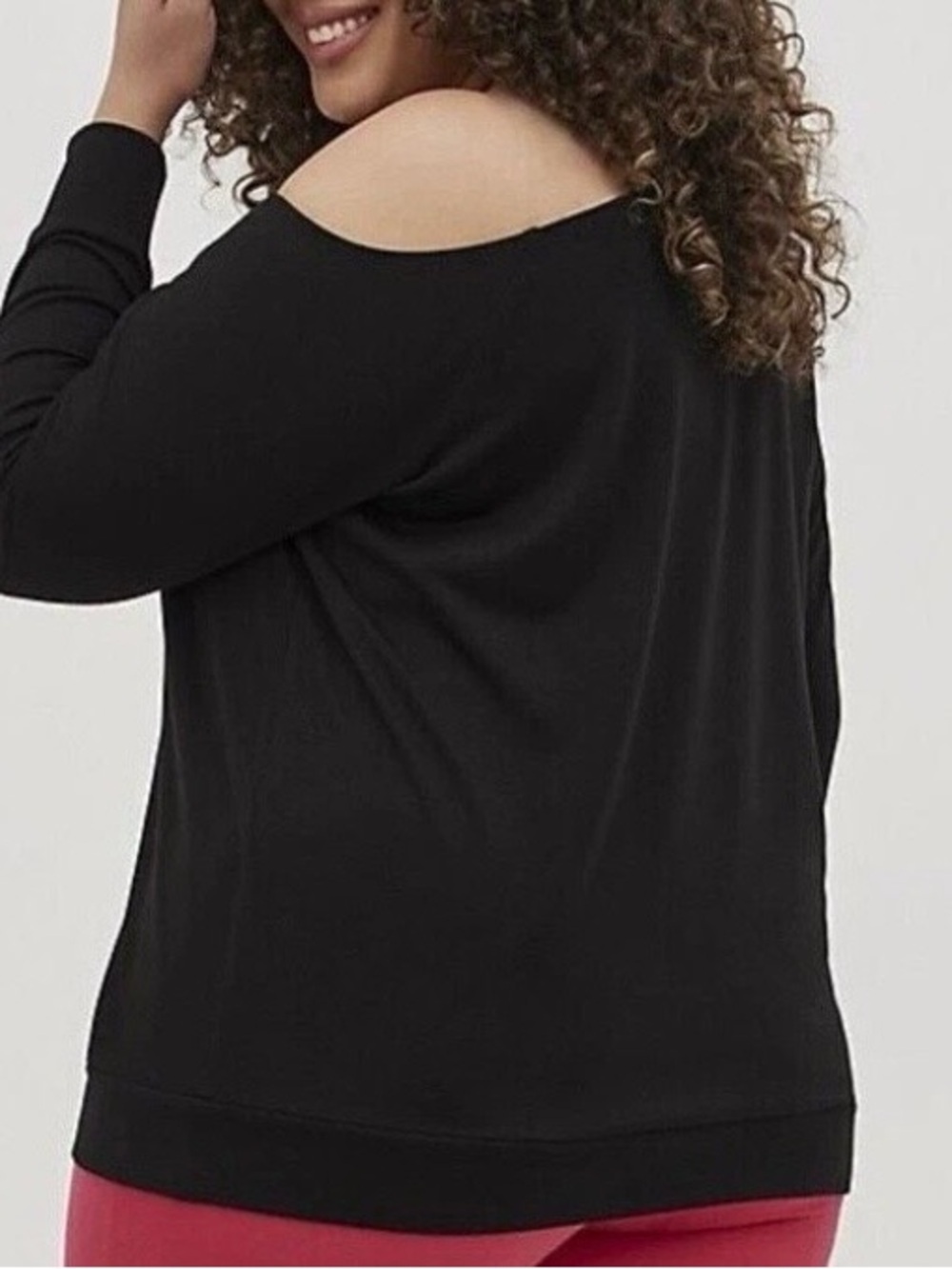 Torrid Black Off shoulder Top with Embroidered accents size 3X - Picture 2 of 12